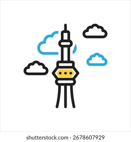 Vector icono multicolor para Toronto