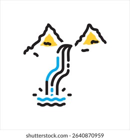 Vector multi color icon for torrent