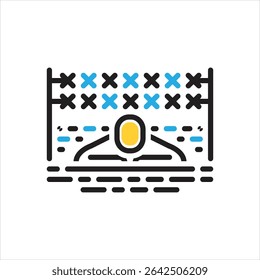 Vector multi color icon for tough