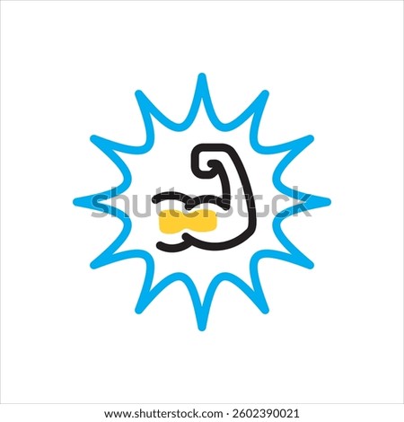 Vector multi color icon for tough