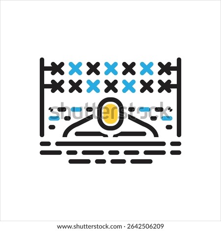 Vector multi color icon for tough
