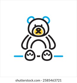 Vector multi color icon for toy