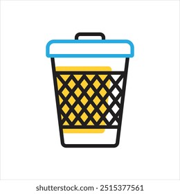 Icono multicolor del Vector para la basura