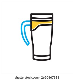 Vector multi color icon for travel mug
