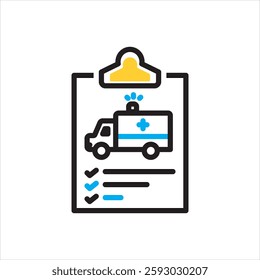 Vector multi color icon for triage report