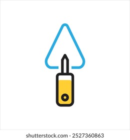 Vektorsymbol für mehrfarbige Kelle