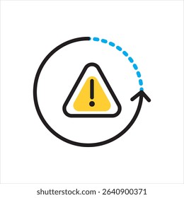 Vector multi color icon for try again