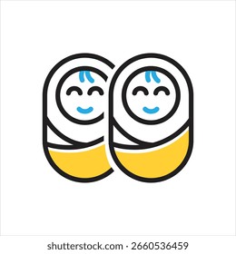 Vector icono multicolor para gemelo