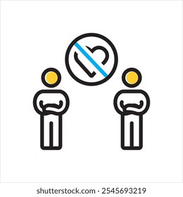 Vector multi color icon for uncompromise