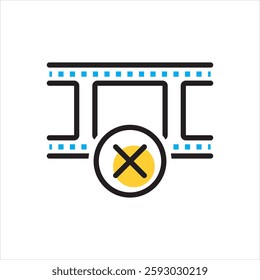 Vector multi color icon for unwanted photos