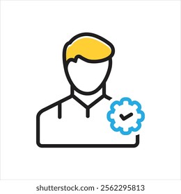 Vector multi color icon for usual