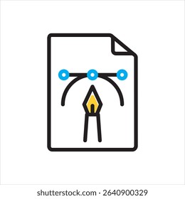 Vector multi color icon for ux design