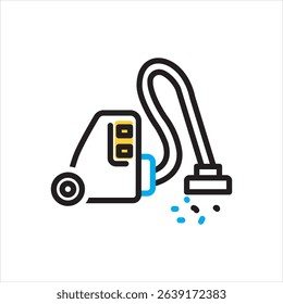 Vector multi color icon for vacuuming