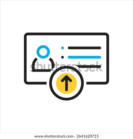 Vector multi color icon for vcard