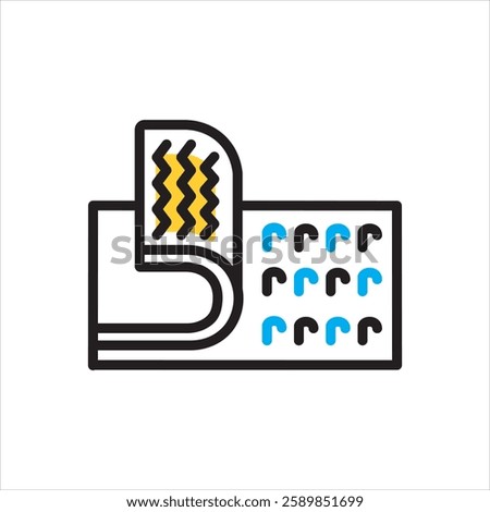 Vector multi color icon for velcro seal