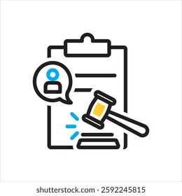 Vector multi color icon for verdict