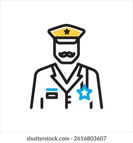Vector multi color icon for veteran