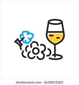 Vector multi color icon for viniculture