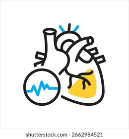 Vector icono multicolor para vital