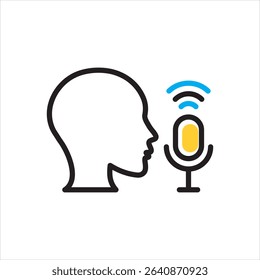 Vector multi color icon for voice