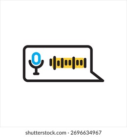 Icono multicolor del Vector para el mensaje de voz