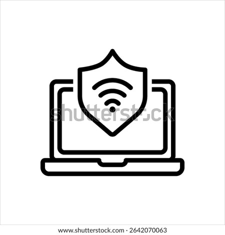 Vector multi color icon for vpn