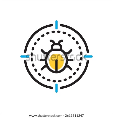 Vector multi color icon for vulnerability