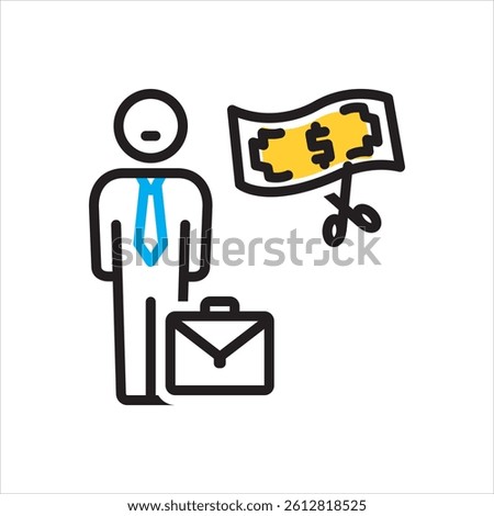Vector multi color icon for wage garnishment
