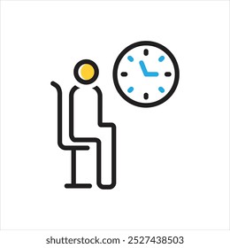 Vector multi color icon for wait