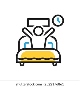 Icono multicolor del Vector para el despertar