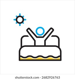 Ícone de vetor com várias cores para despertar