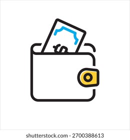 Icono multicolor de Vector para la cartera