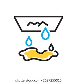 Vektor mehrfarbiges Symbol für Wasserschaden Pflege