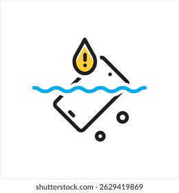 Vektorsymbol mit mehreren Farben für Wasserschäden