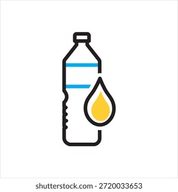 Icono multicolor del Vector para la botella de agua
