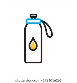 Icono multicolor del Vector para la botella de agua