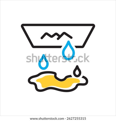 Vector multi color icon for water damage care