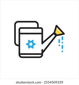 Vector multi color icon for watering can