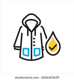 Vector multi color icon for waterproof