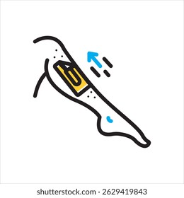 Vector multi color icon for waxing