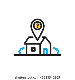 Vector multi color icon for where