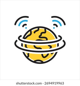 Vector icono multicolor para ampliamente