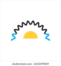 Vector multi color icon for wiggle