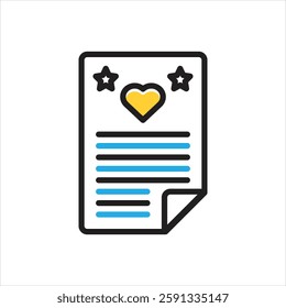 Vector multi color icon for wish