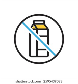 Vector multi color icon for without