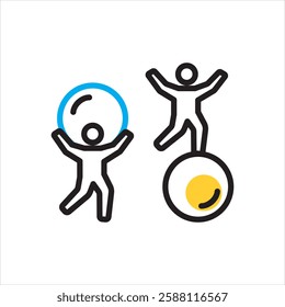 Vector multi color icon for work smarter