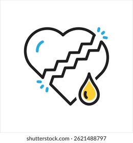 Vector multi color icon for worry