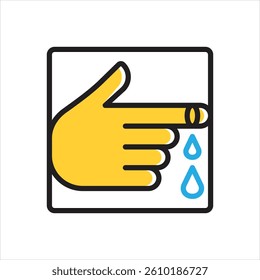 Vector multi color icon for wound