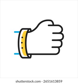 Vector multi color icon for wristband