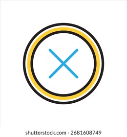 Ícone de vetor de várias cores para erro